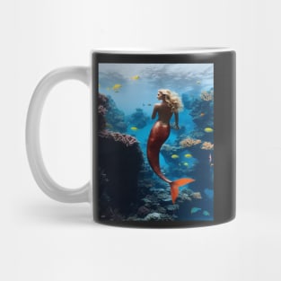 A mermaid and the aquatic world Mug